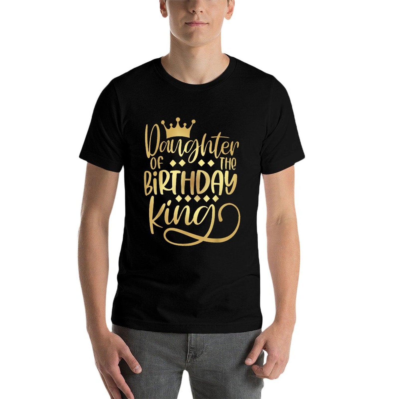 Daughter Of The Birthday King Boys Bday Party Gift For Him  Heathered Texture T-Shirt