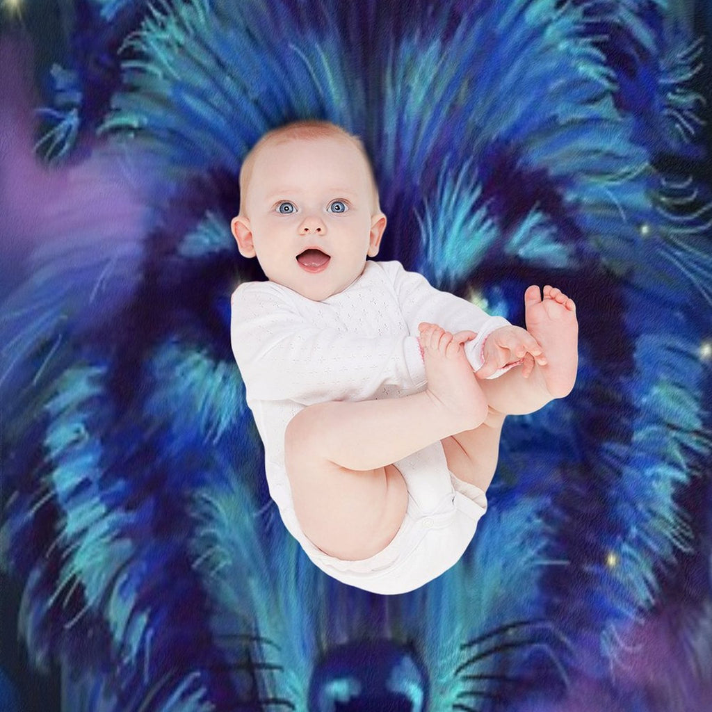 Astral Wolf Velvety-soft Throw Blanket