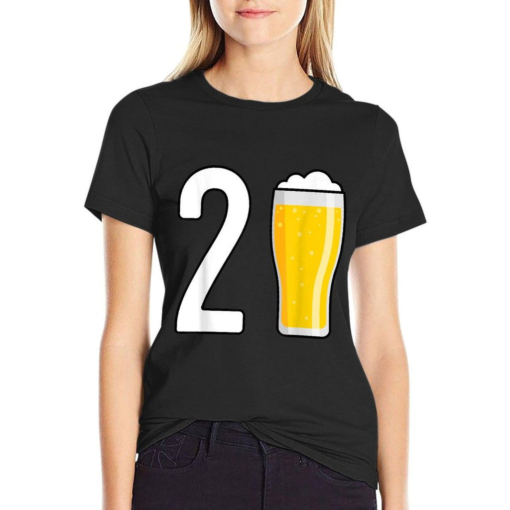 Cool Drinking Beer Graphic Funny Finally Legal 21st Birthday Comfortable T-Shirt