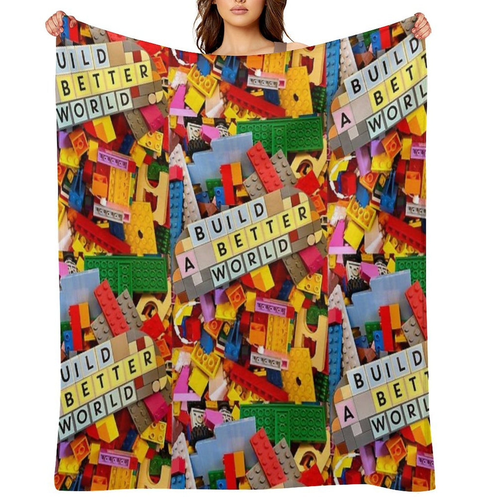 Build A Better World Plush Throw Blanket