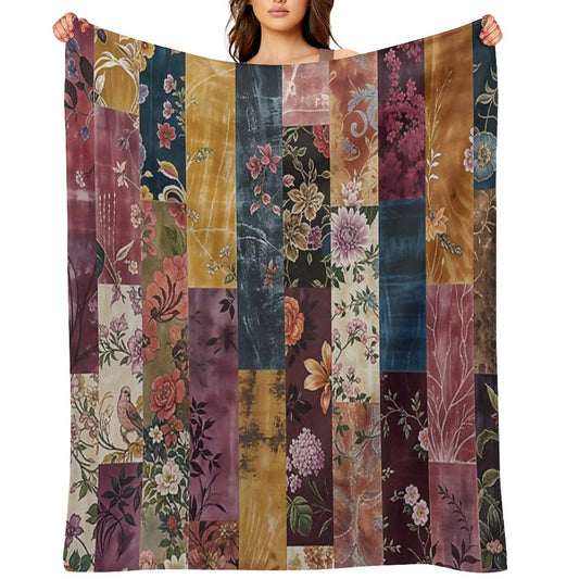 Gypsy Souk Patchwork Velvety-soft Throw Blanket