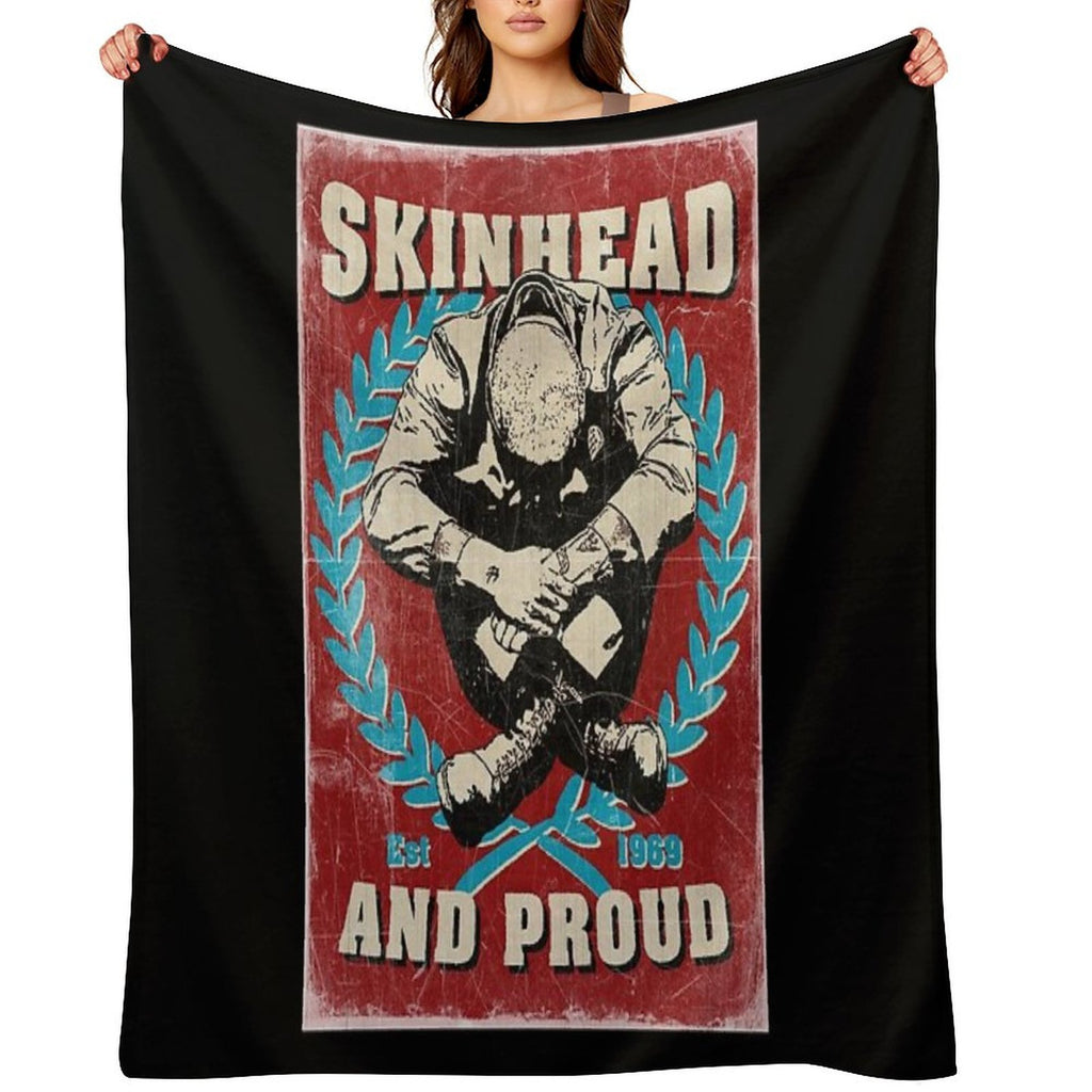 Skinhead And Proud Compact Throw Blanket