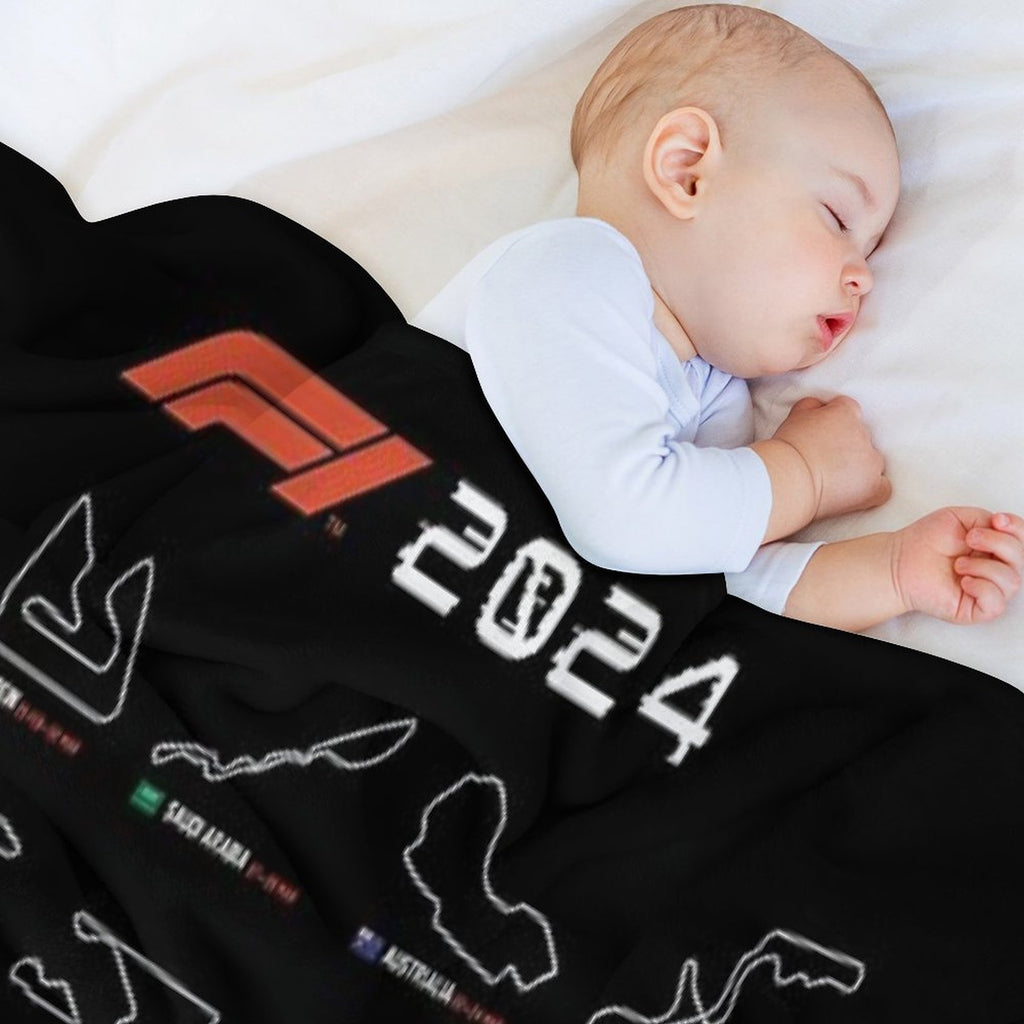F1 Circuits Quick-dry Throw Blanket