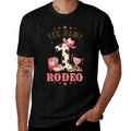 Rodeo Cowgirl Birthday CowGirl 1st Birthday 1 Years Old  Ribbed Collar T-Shirt