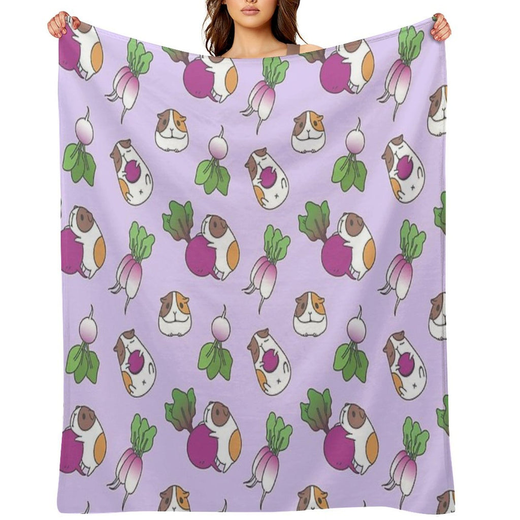 Guinea Pig Pattern Plush Throw Blanket
