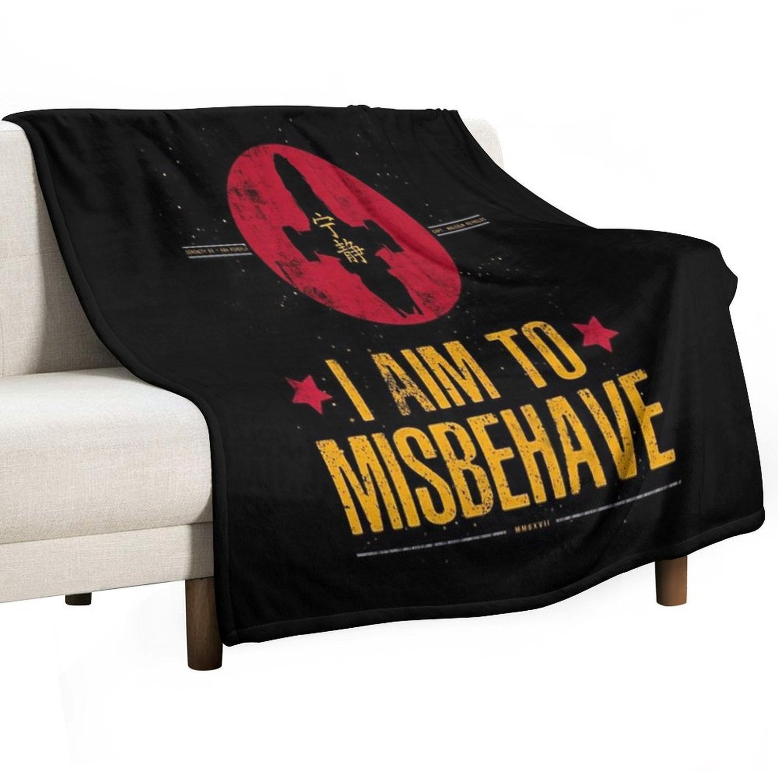 I Aim To Misbehave Lightweight Throw Blanket