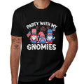 USA American Patriotic Gnomes Celebrating 4th of July Comfortable T-Shirt