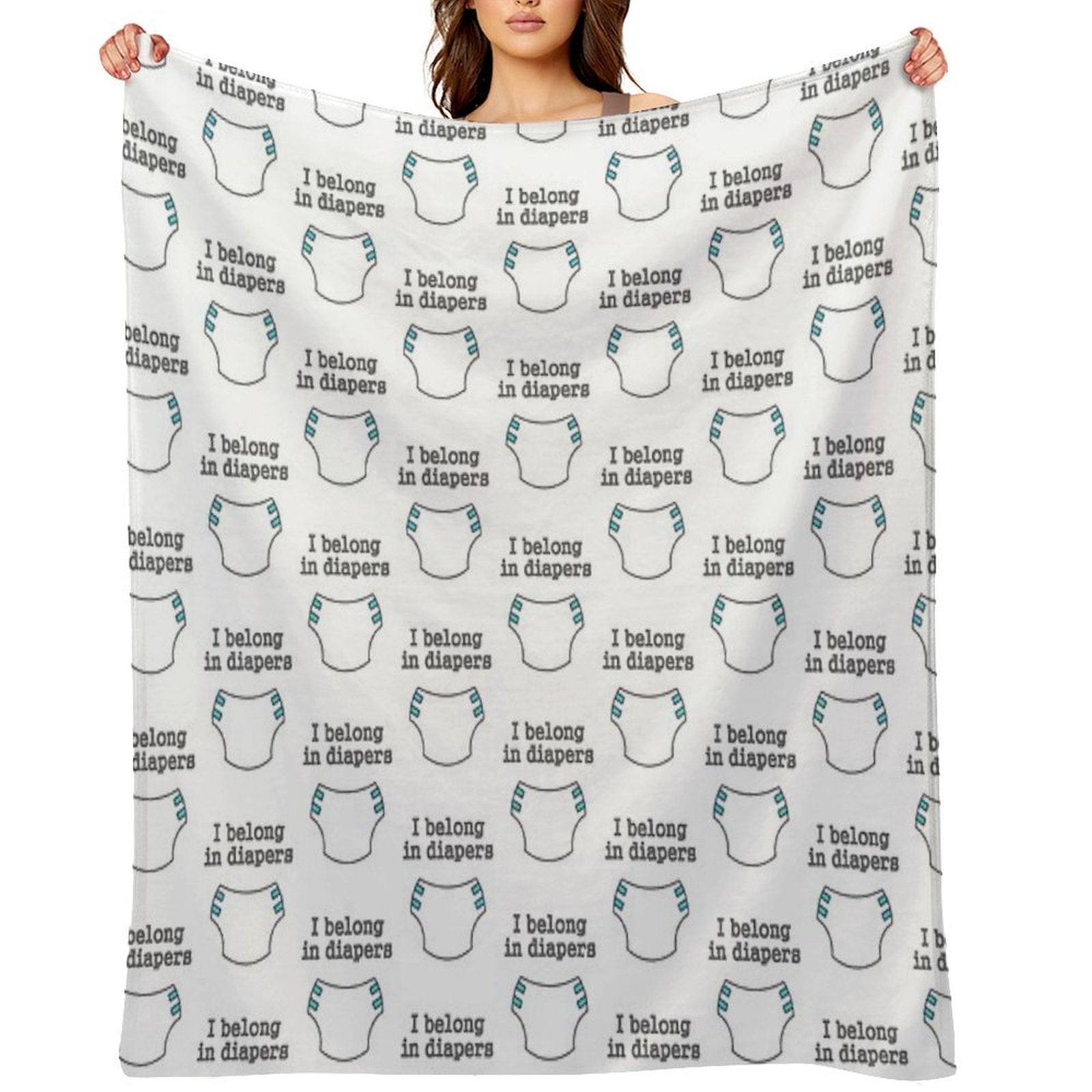 I Belong in Diapers All-season Throw Blanket