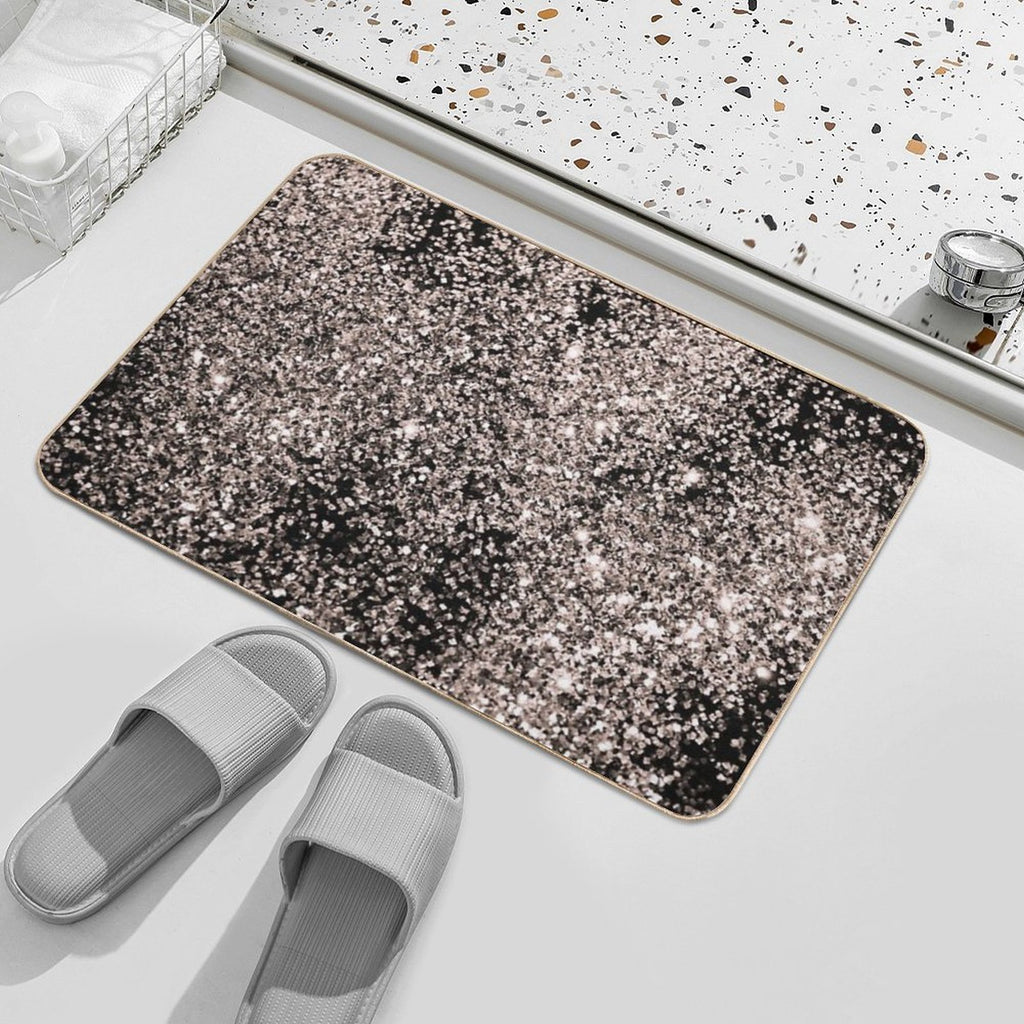 Rose Gold Glam #1 (Photo of Glitter Only - Not Reflective)  Slip-Resistant Bath Mat