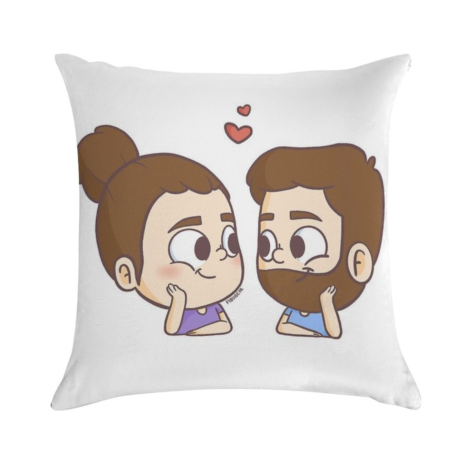 Together - Pibubear Soft Washable Throw Pillow