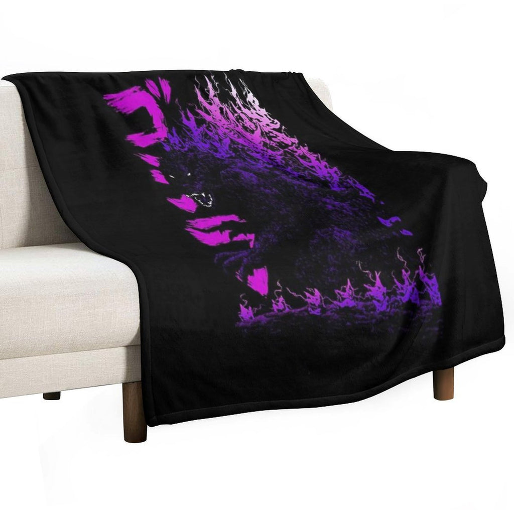 Gojira Millenium Godzilla 2000 Minus 1 Shin Black Light Travel-friendly Throw Blanket