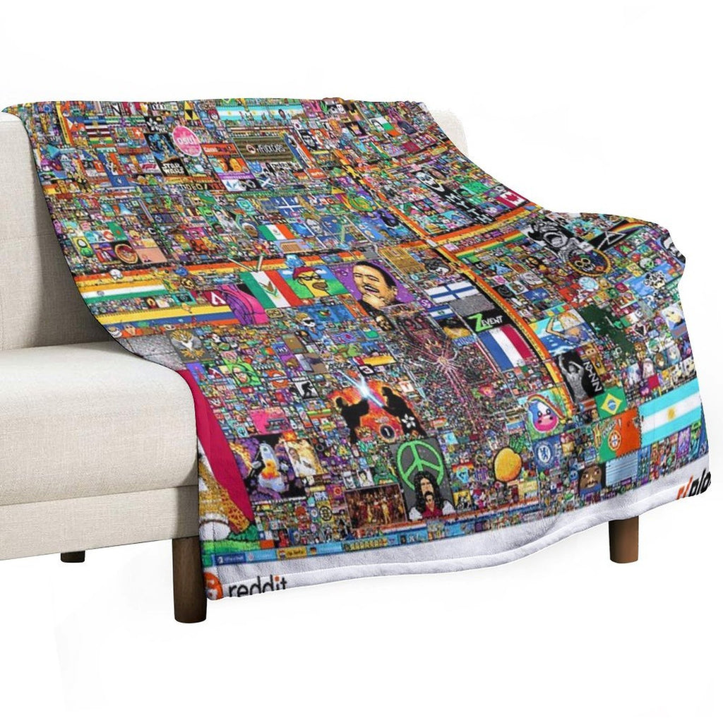 Rplace - Reddit Digital Art - 2022 Velvety-soft Throw Blanket