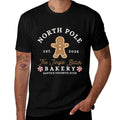 North Pole Christmas The Jingle Batch Bakery Santas Favorite  Heathered Texture T-Shirt