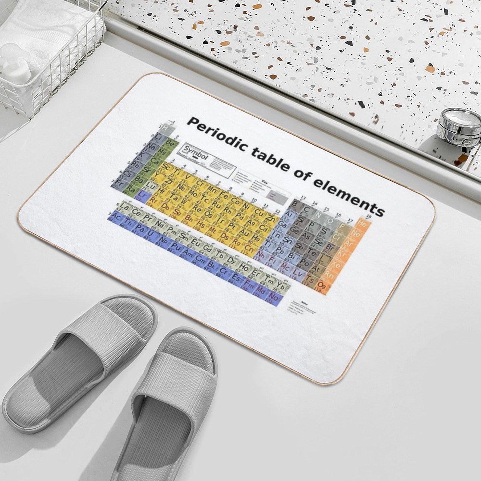 The Periodic Table of Elements  Non-Slip Bath Mat