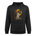 Halloween Pumpkin Ghost Autumn Leaves Graphic Art Versatile Streetwear Hoodie