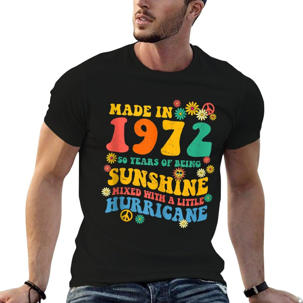 50th Birthday Decorations 60s 70s Tie Dye Groovy Hippie  Moisture-wicking T-Shirt