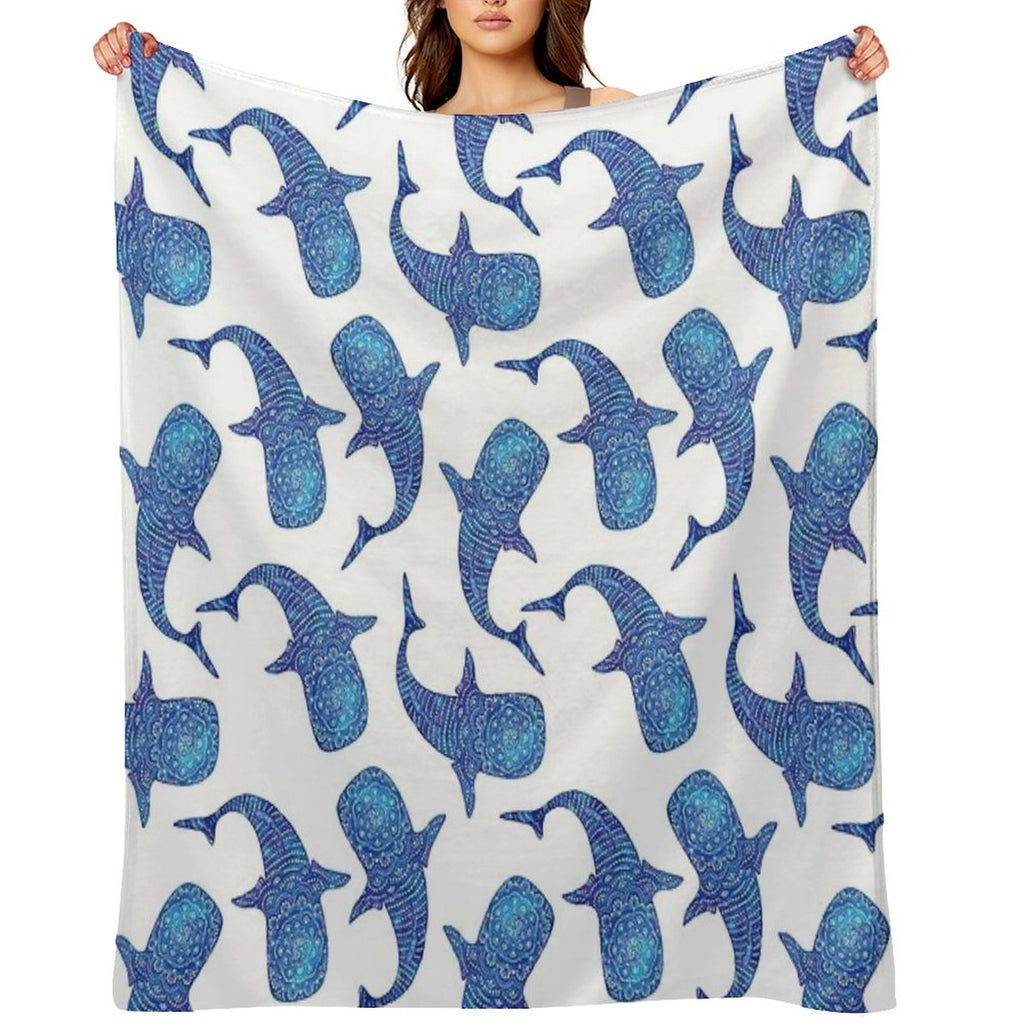 Marokintana - Whale Shark I Plush Throw Blanket