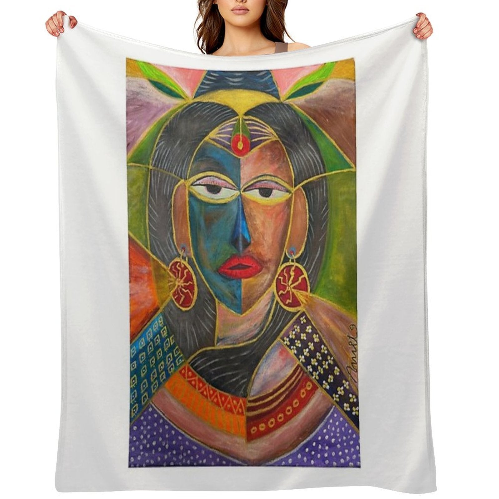 Celtic Spirit Woman Travel-friendly Throw Blanket