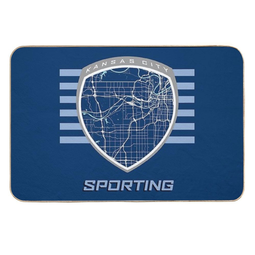 Kansas City Map in Sporting Colors  Anti-Trip Bath Mat