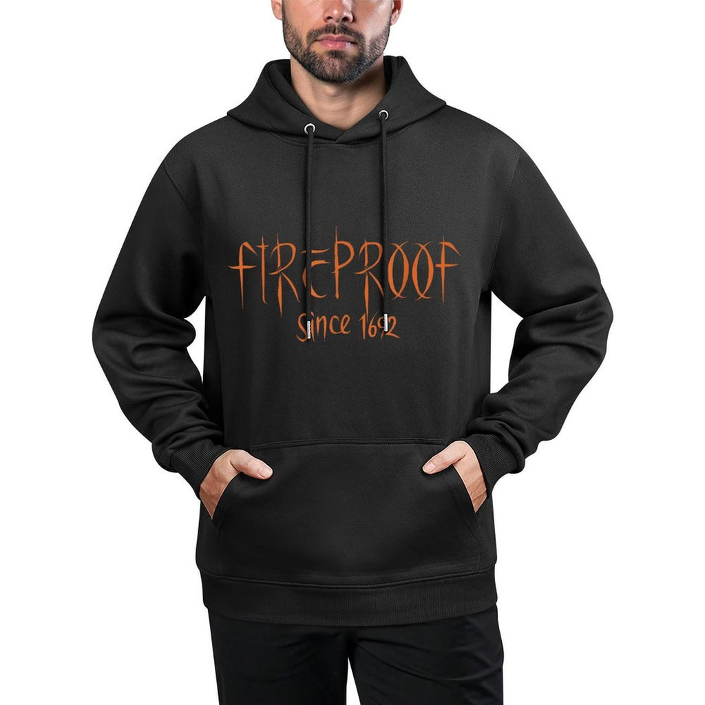 Fireproof Since 1692 Salem Witch Trials Funny Easy Halloween Durable Construction Hoodie