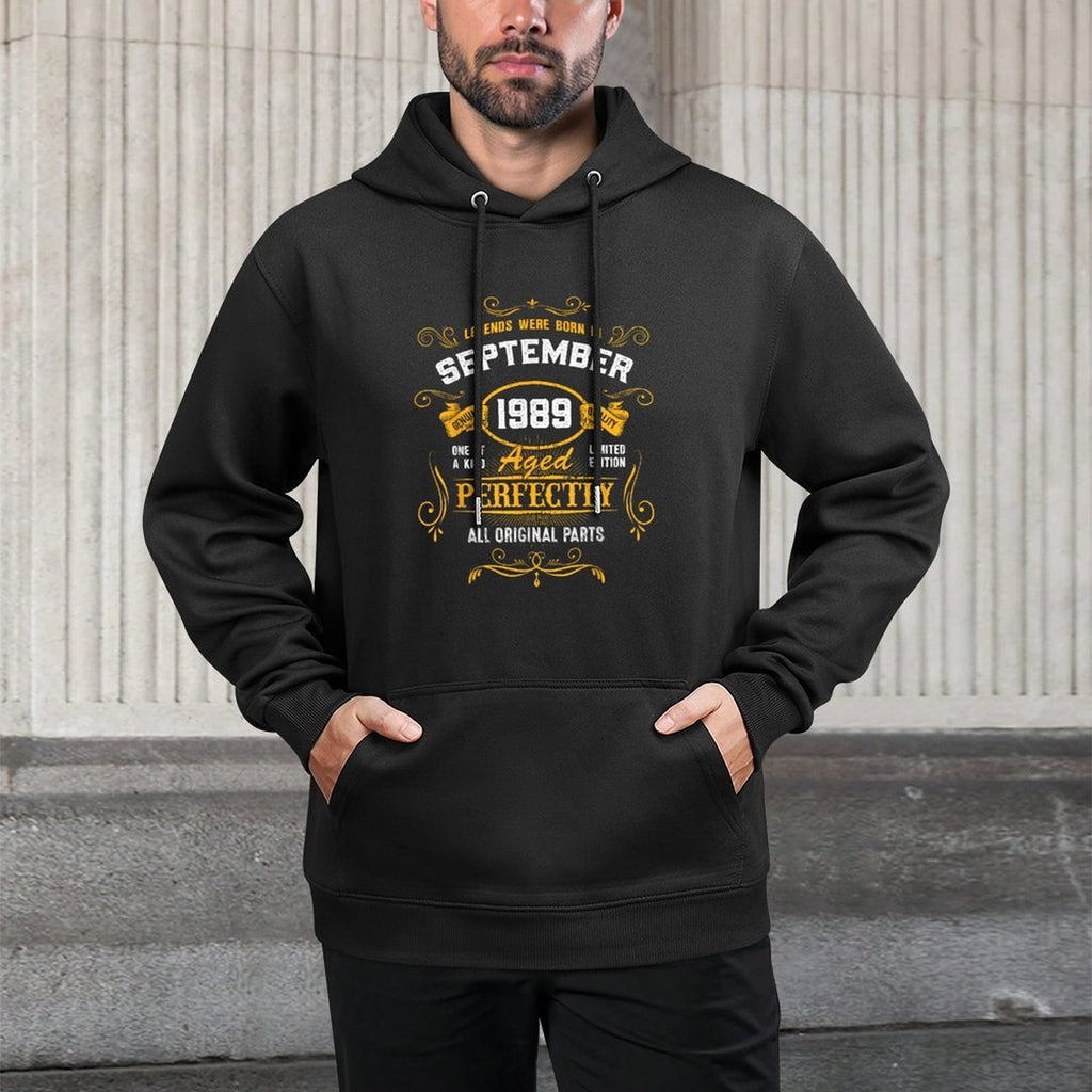 35 Years Old Awesome Since September 1989 35th Birthday Unisex Design Hoodie