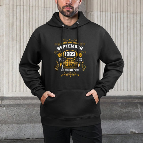 35 Years Old Awesome Since September 1989 35th Birthday Unisex Design Hoodie