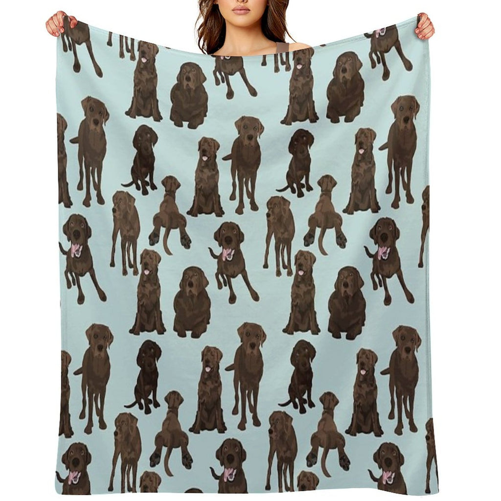 Chocolate Lab Quick-dry Throw Blanket