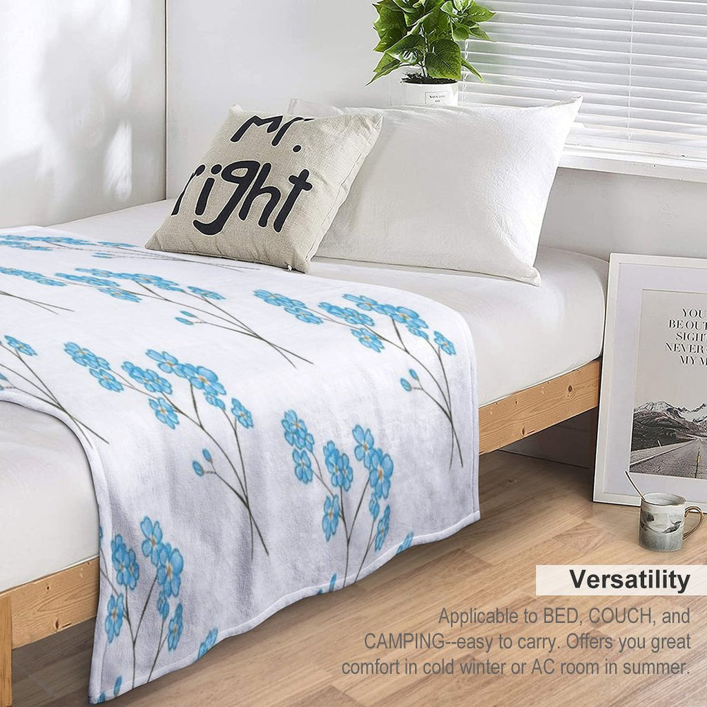 Forget Me Not Travel-friendly Throw Blanket