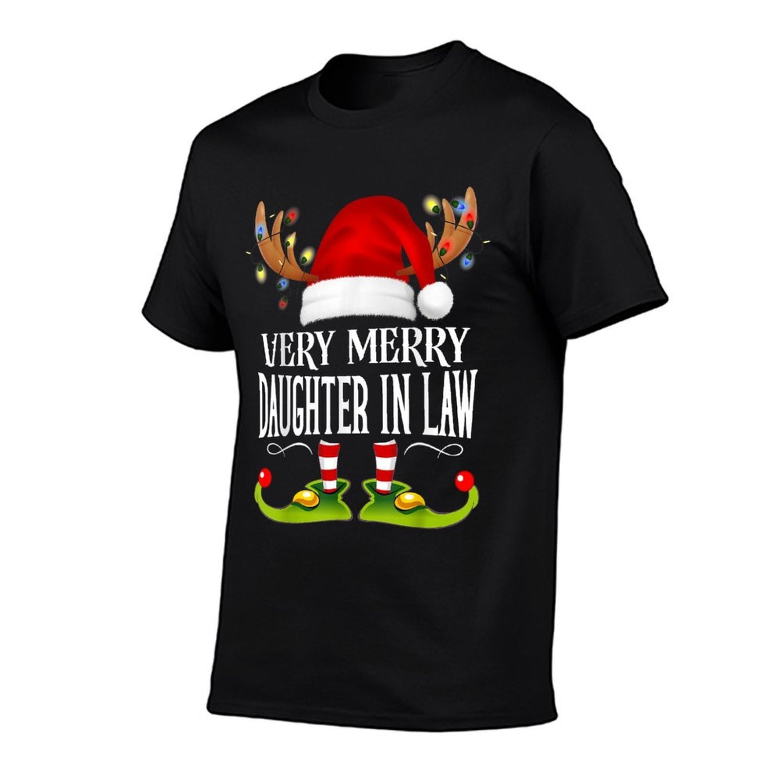 Very Merry X-Mas Daughter in Law Matching Christmas  Trendy Pattern T-Shirt