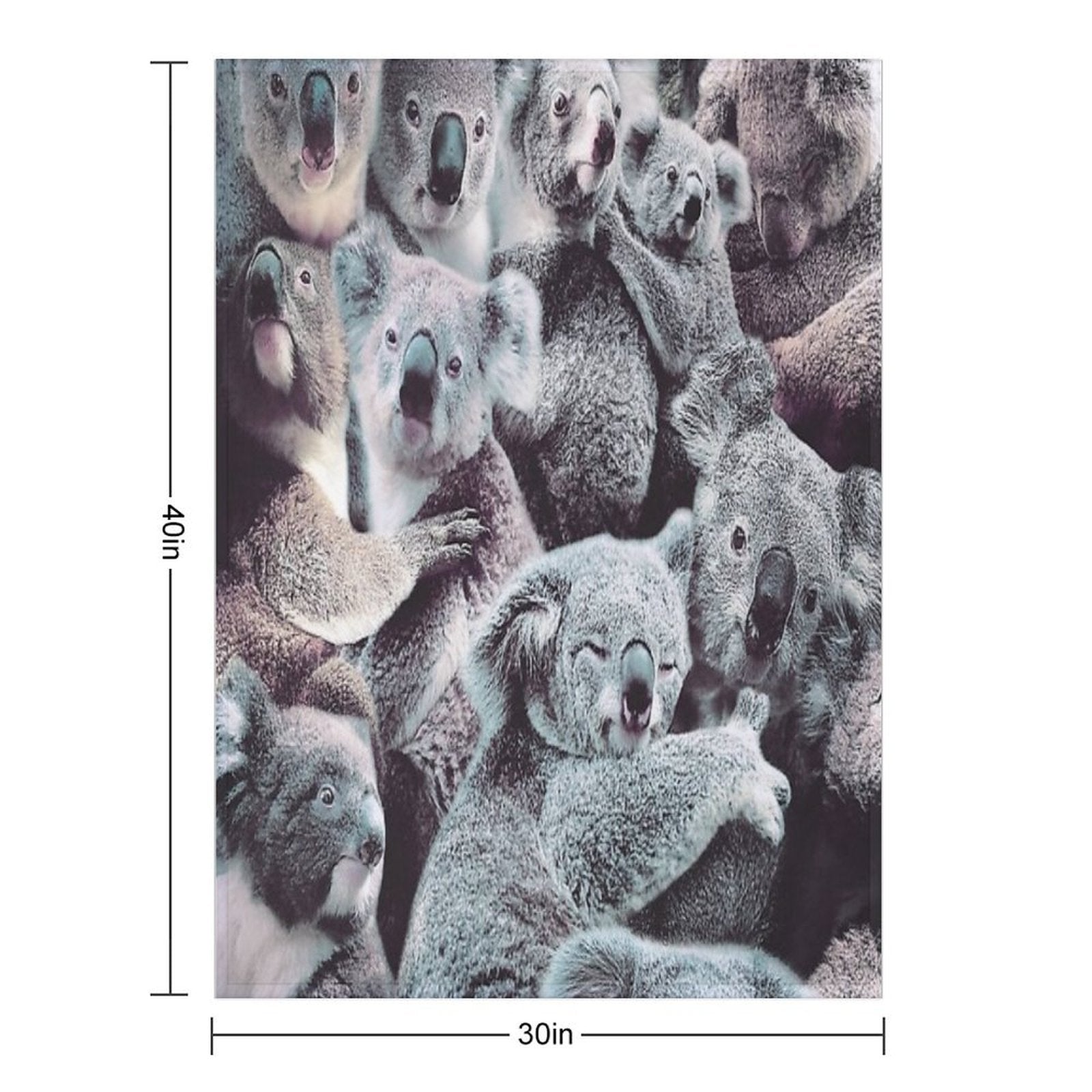 Koalas Easy Care Throw Blanket