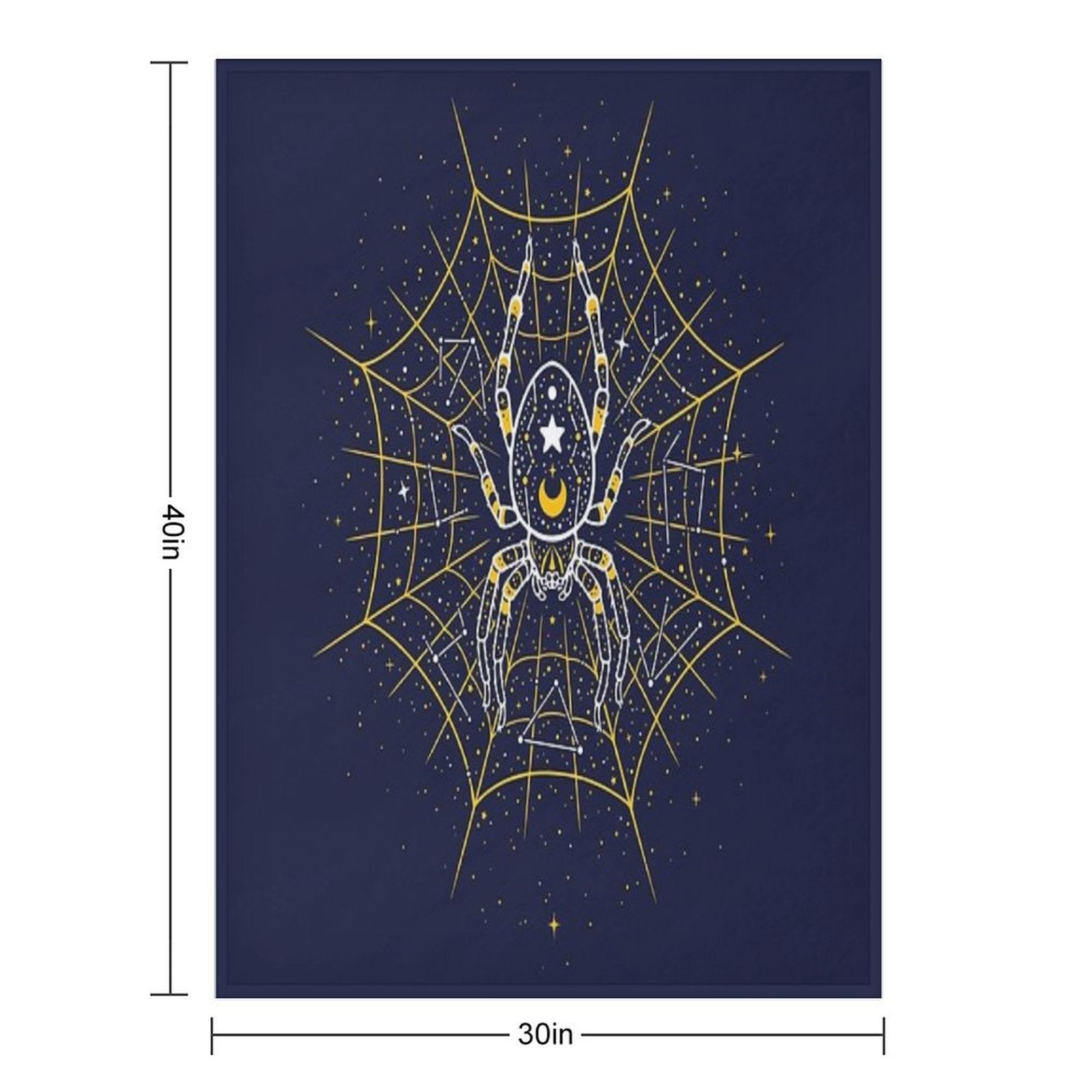 Celestial Spider on Starry Web Easy Care Throw Blanket