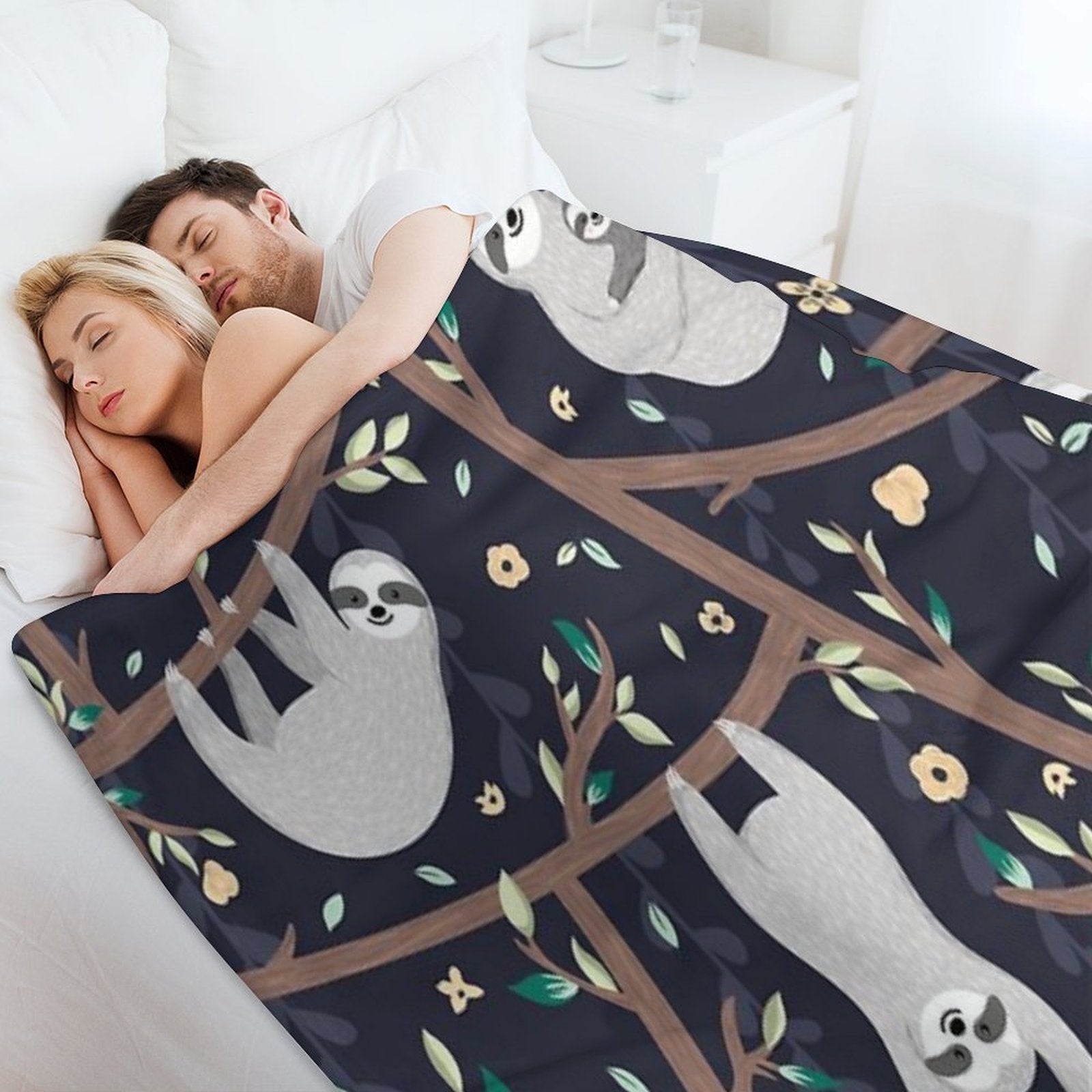 Cute Sloths Premium Throw Blanket