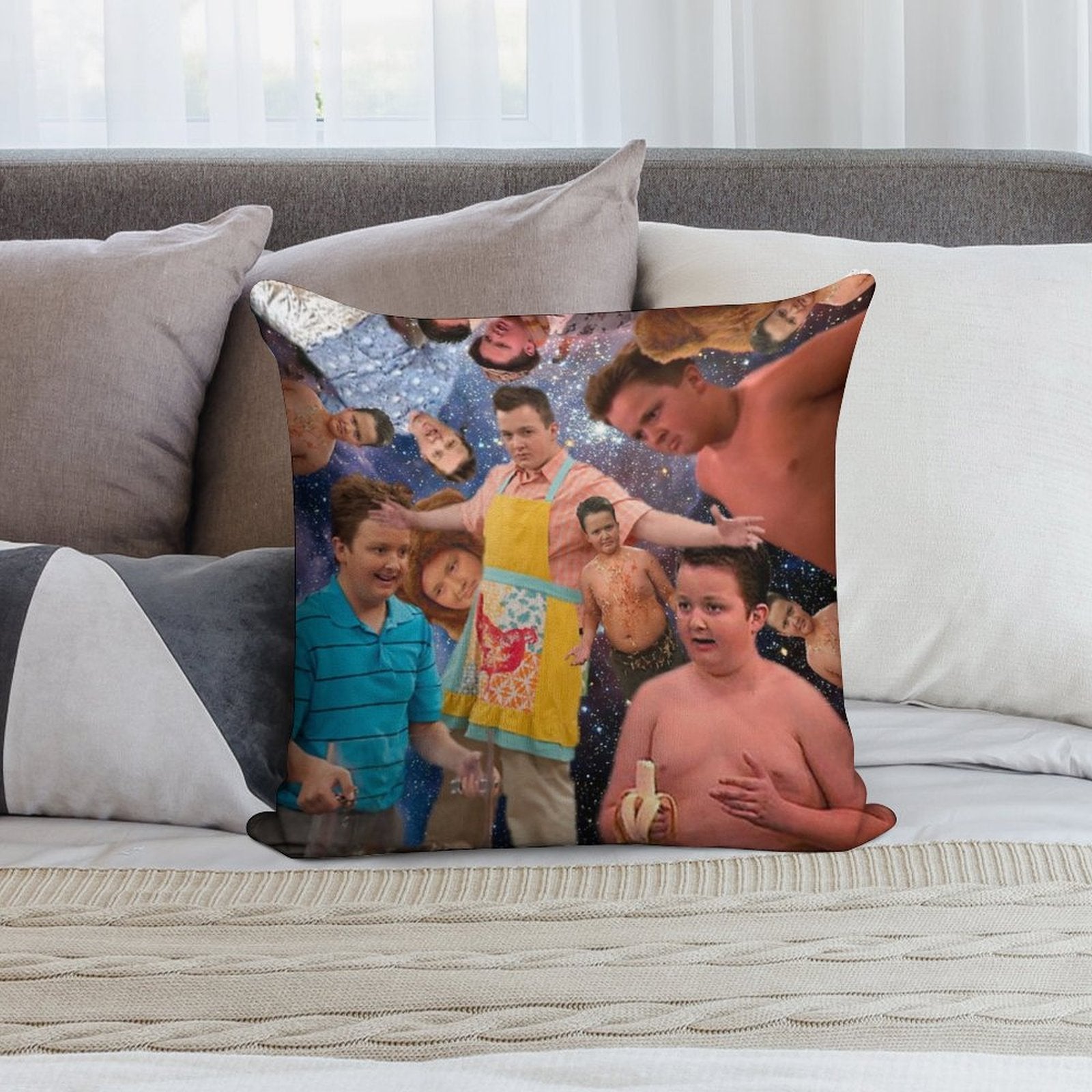GIBBY! Soft Short Plush Fabric Throw Pillow