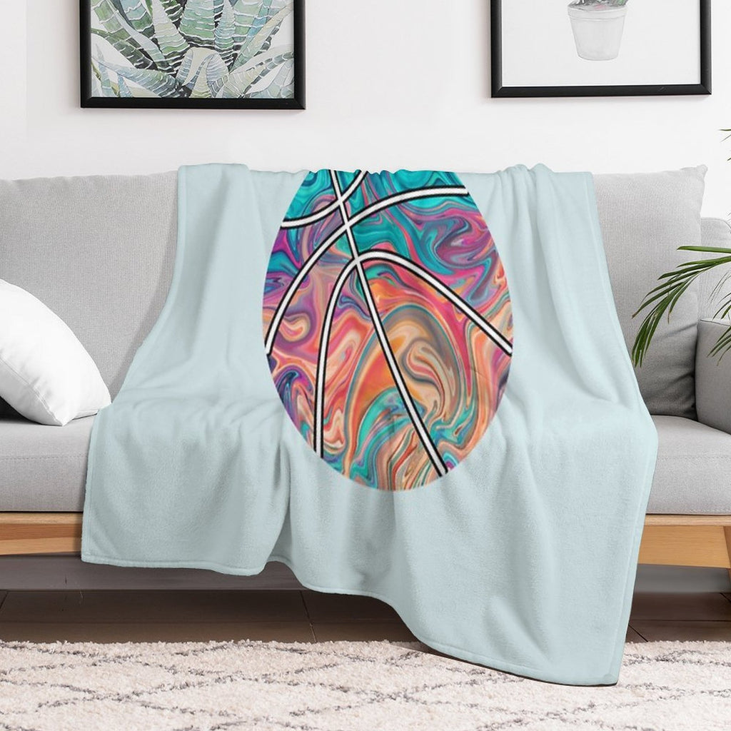 Basketball Ball Watercolors Premium Throw Blanket