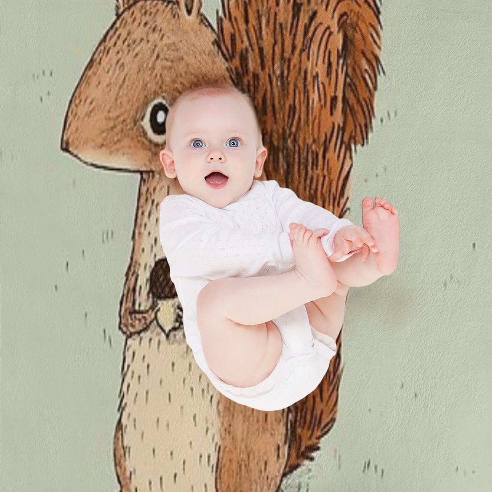 Sarah The Squirrel Travel-friendly Throw Blanket