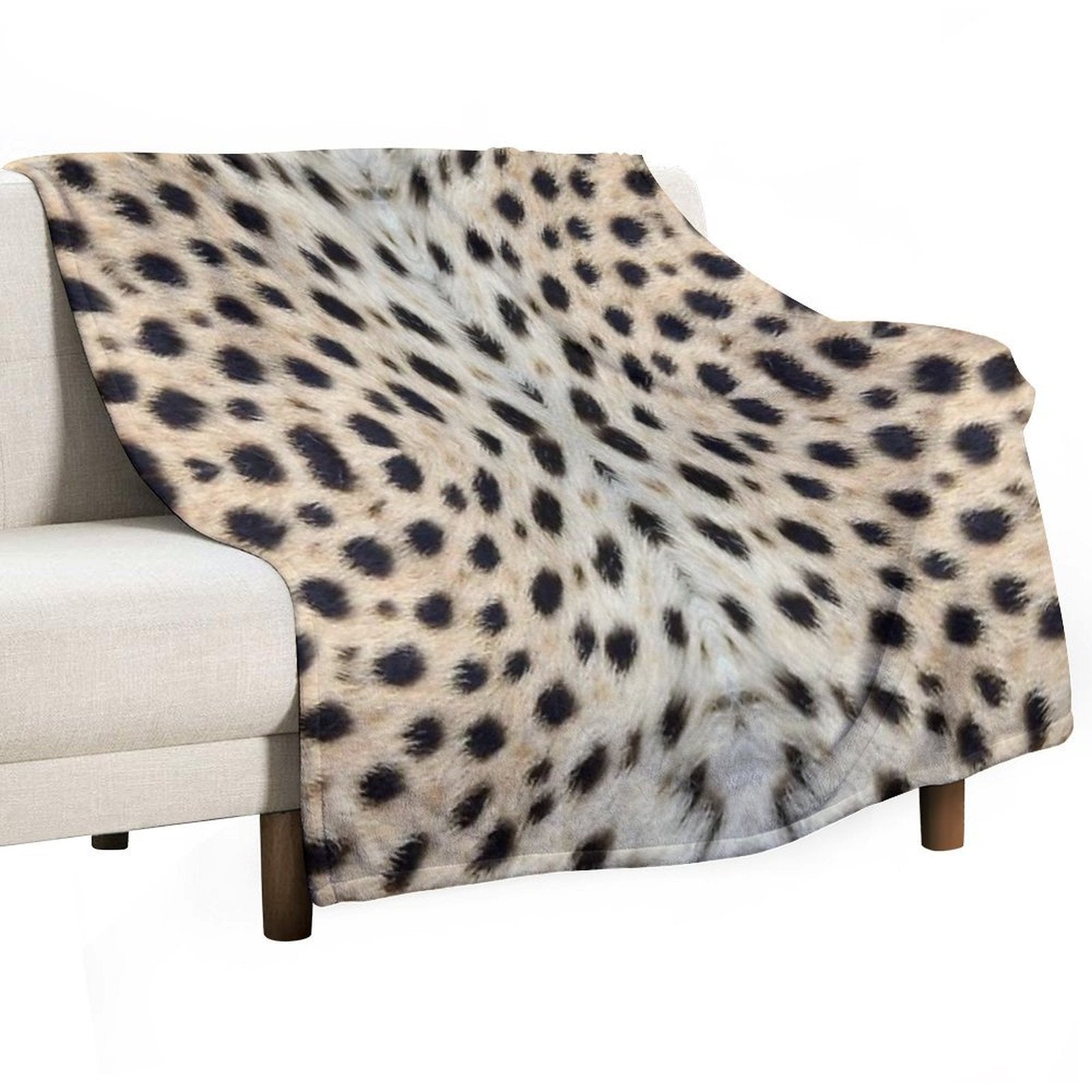 BIG KITTY CAT ~rOaR!~ Cheetah Print Wild Jungle Animal Serengeti Safari Machine-washable Throw Blanket