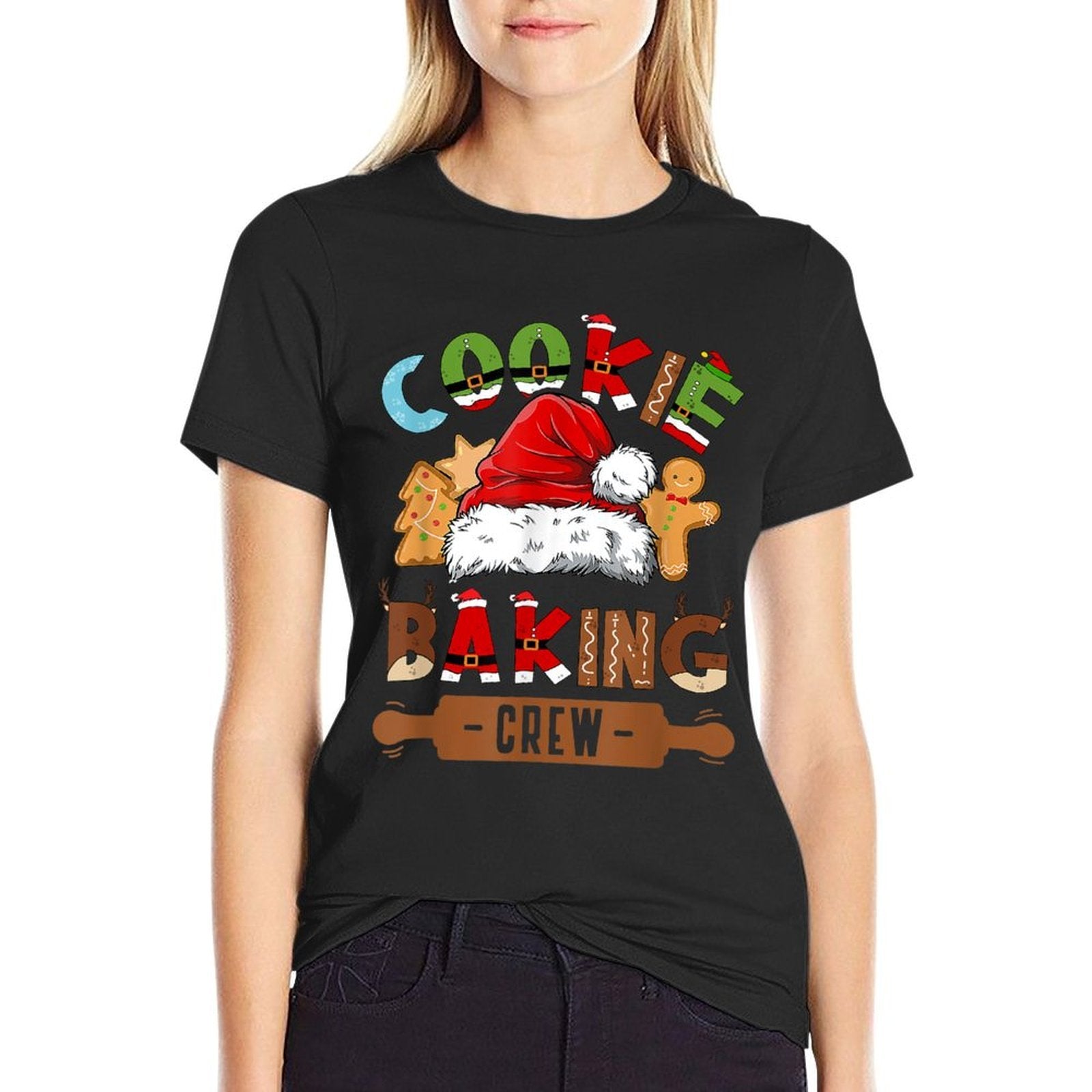 Cookie Baking Crew Pajama Family Christmas Gingerbread Team  Versatile T-Shirt