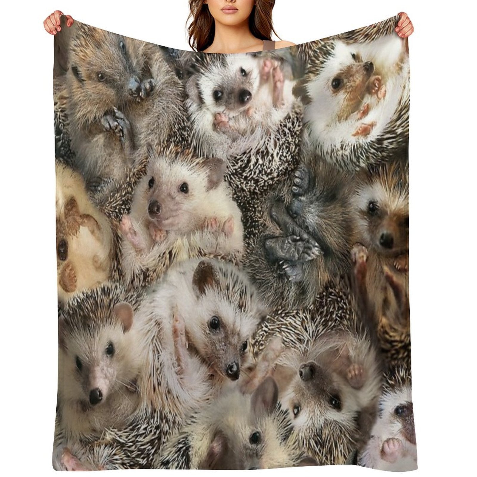 Hedgehogs Compact Throw Blanket