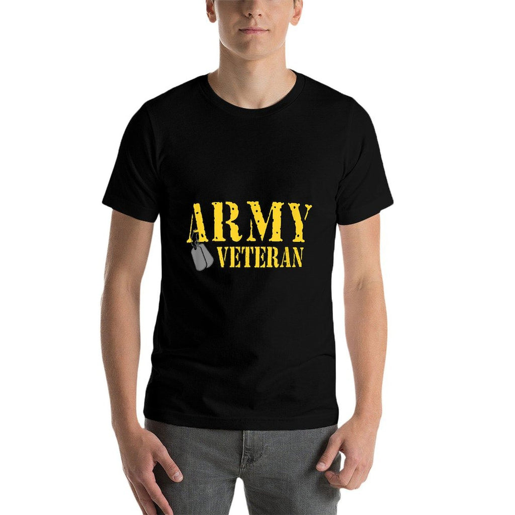 Proud Army Veteran Military Pride T  Rolled Sleeves T-Shirt