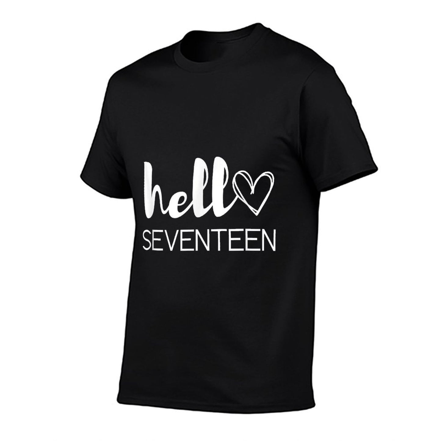 17 Years Old Girls 17th Birthdayn Hello Seventeen  Trendy Pattern T-Shirt