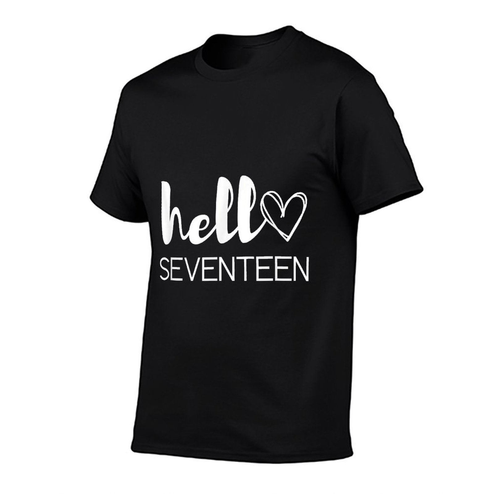 17 Years Old Girls 17th Birthdayn Hello Seventeen  Trendy Pattern T-Shirt