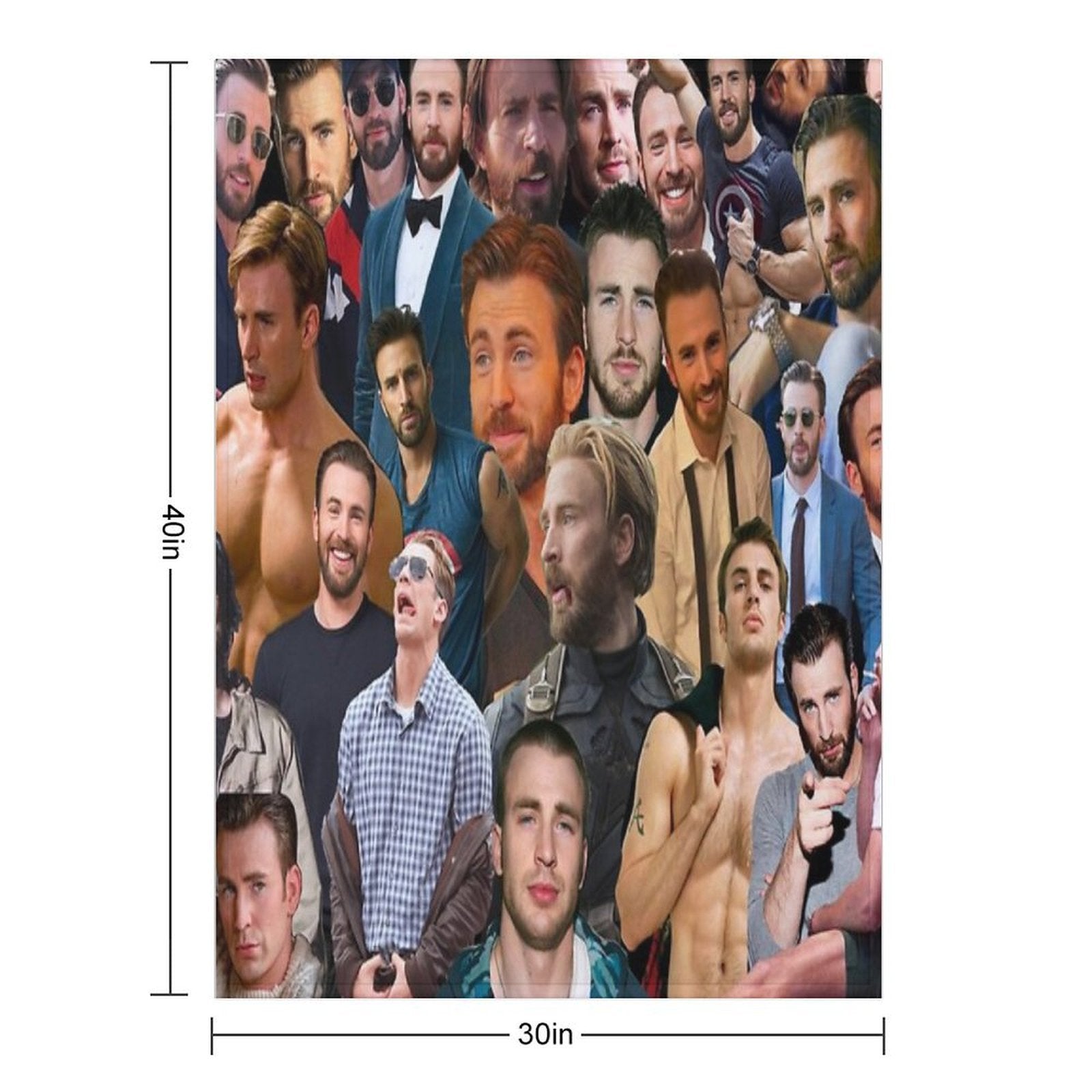 Chris Evans Collage Versatility Throw Blanket