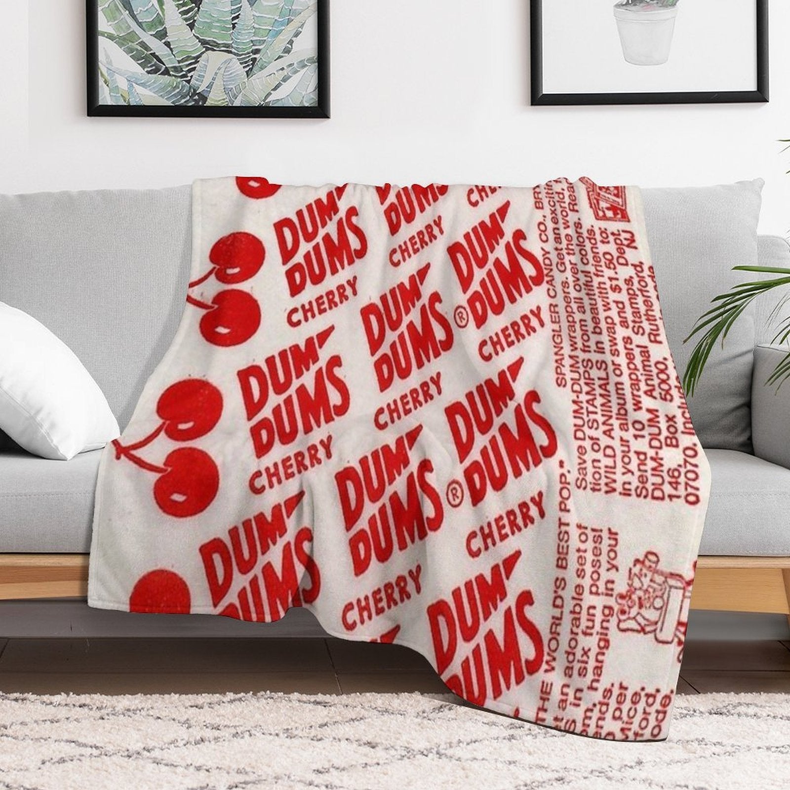 Cherry Dum Dum Gift-ready Throw Blanket