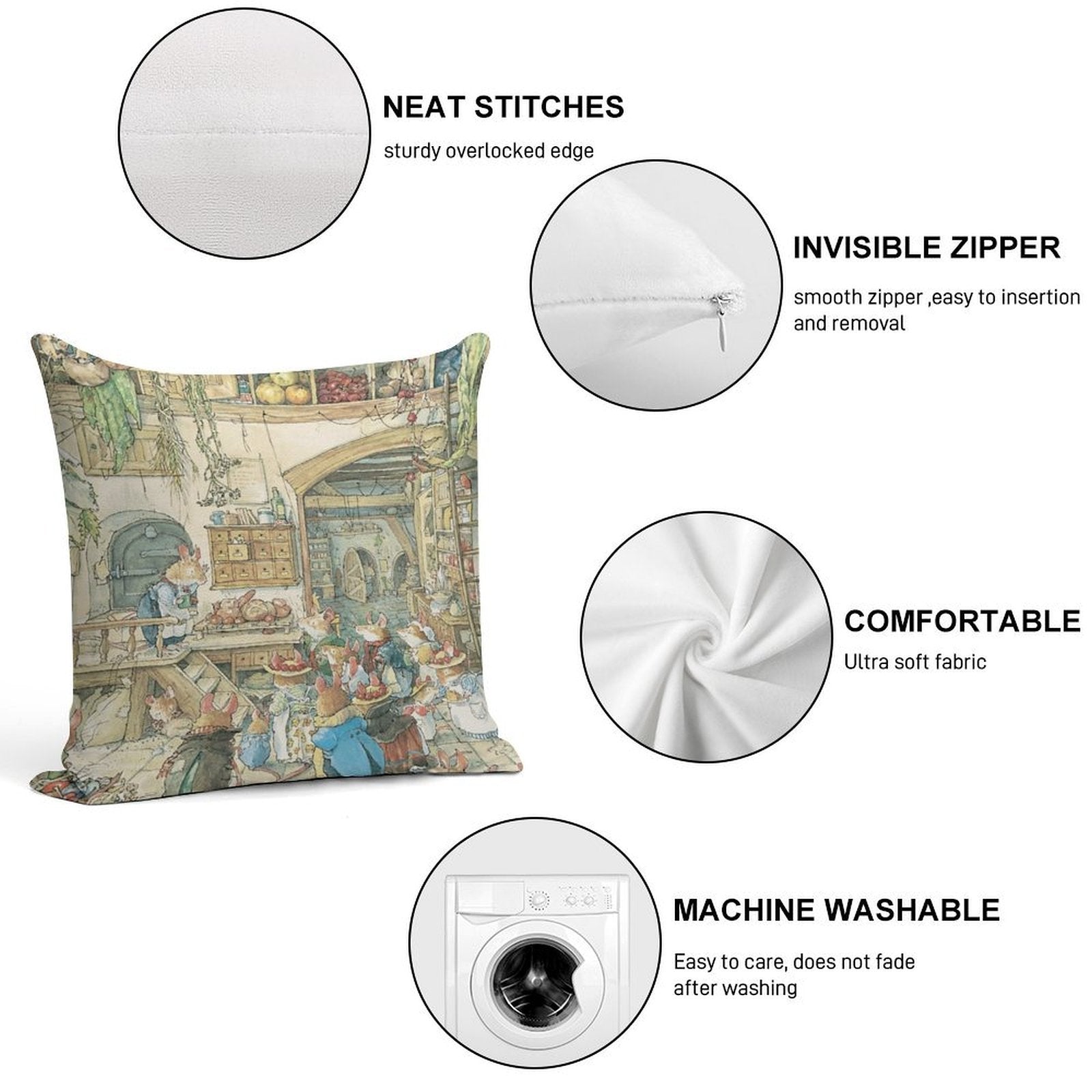The Fruits of The Hedge Soft Home Decor Throw Pillow