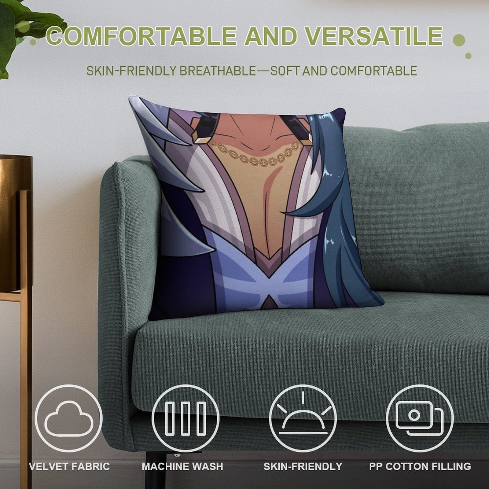 Kaeya Tiddies Soft Decorative Cover Throw Pillow