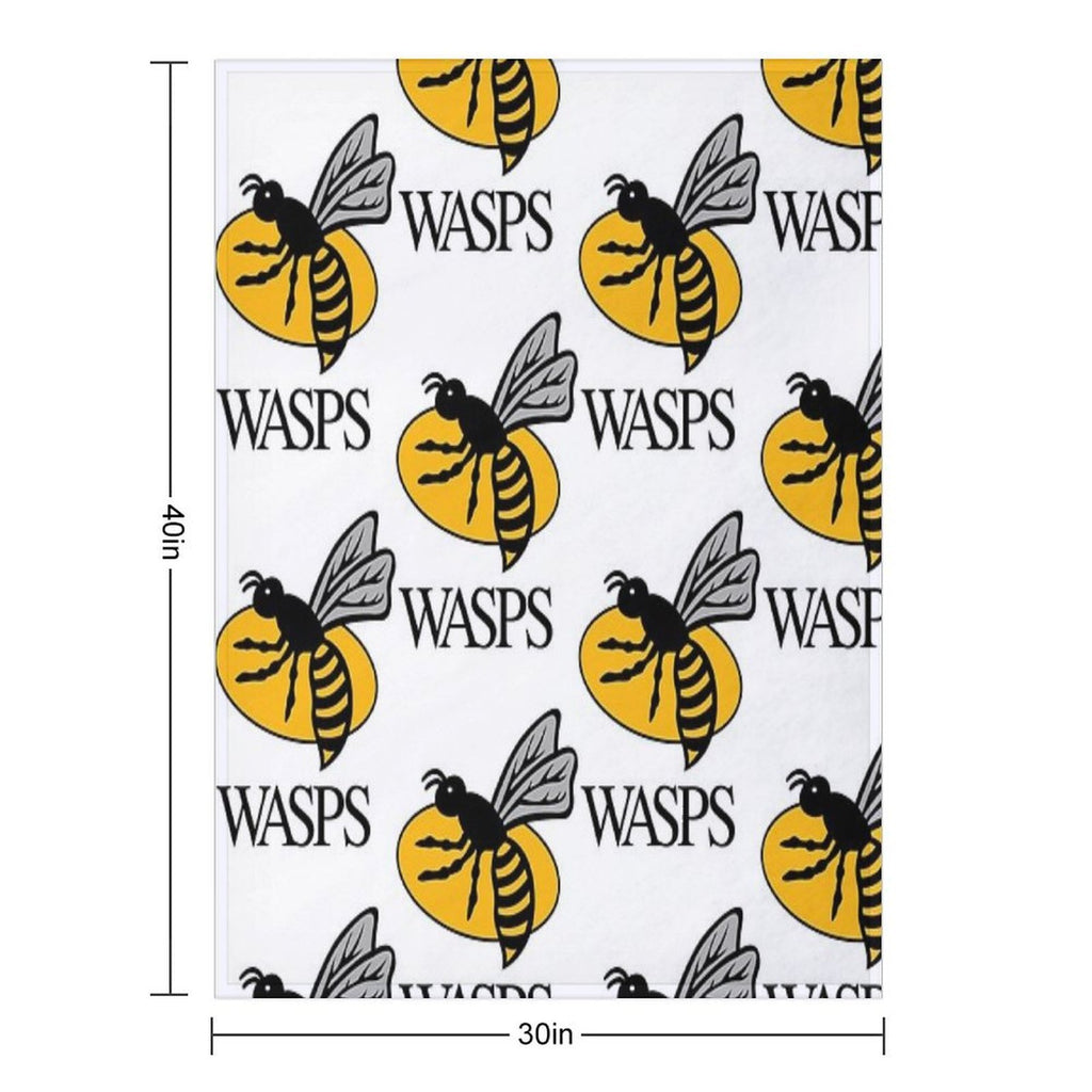 Wasps Rugby Logo Easy Care Throw Blanket