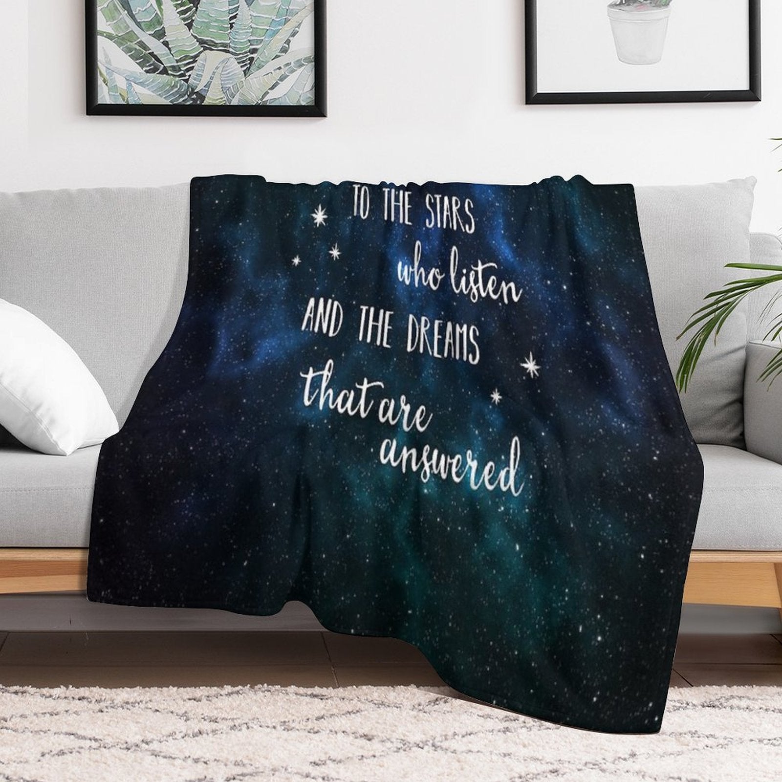To The Stars Who Listen And The Dreams That Are Answered - 2 Wrinkle-free Throw Blanket