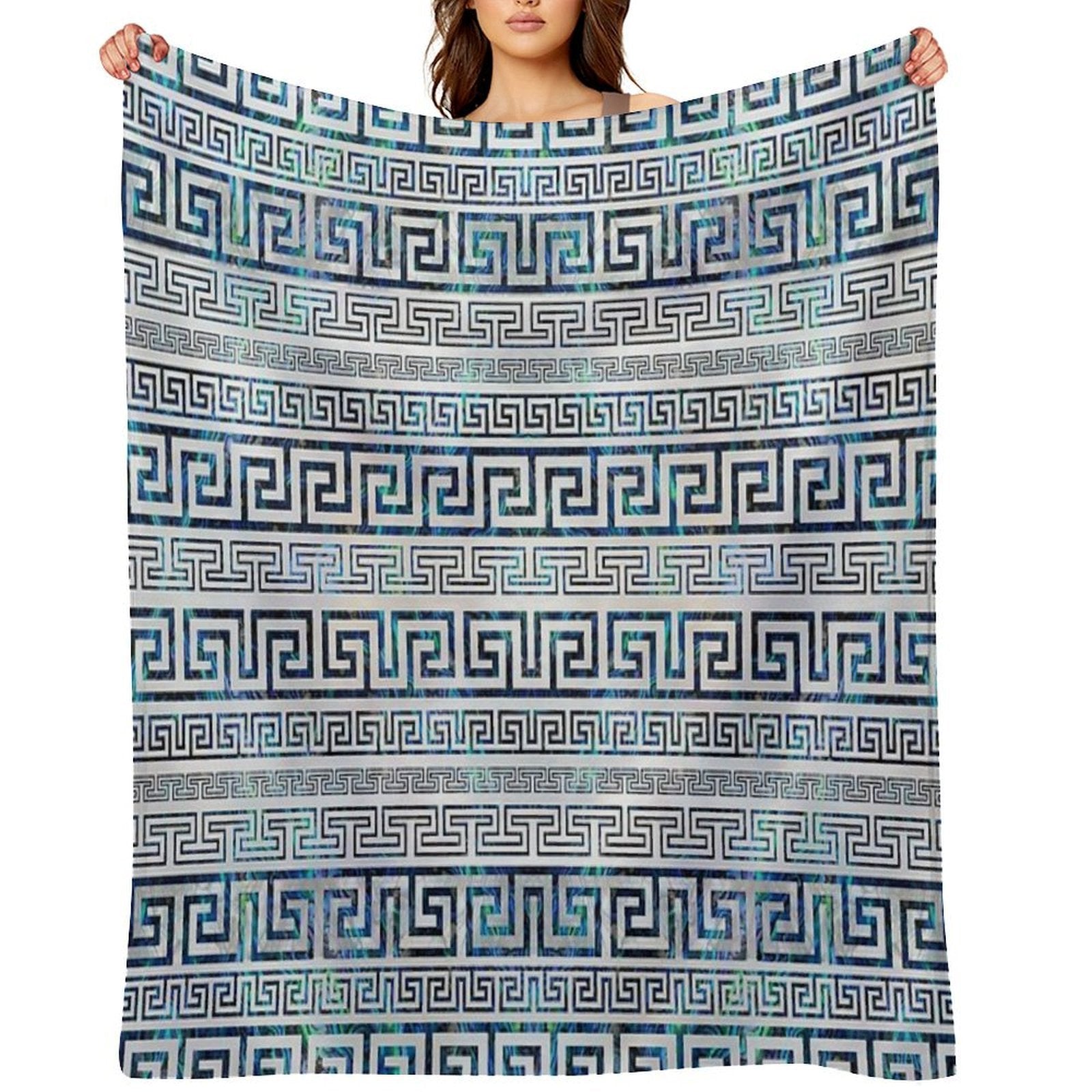 Greek Meander Pattern - Greek Key Ornament Comfort Throw Blanket