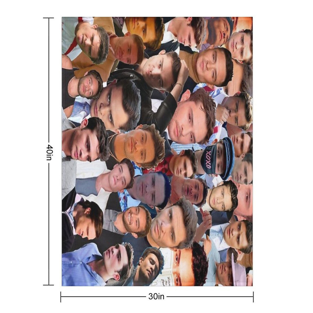 Ed Westwick Photo Collage Durable Throw Blanket