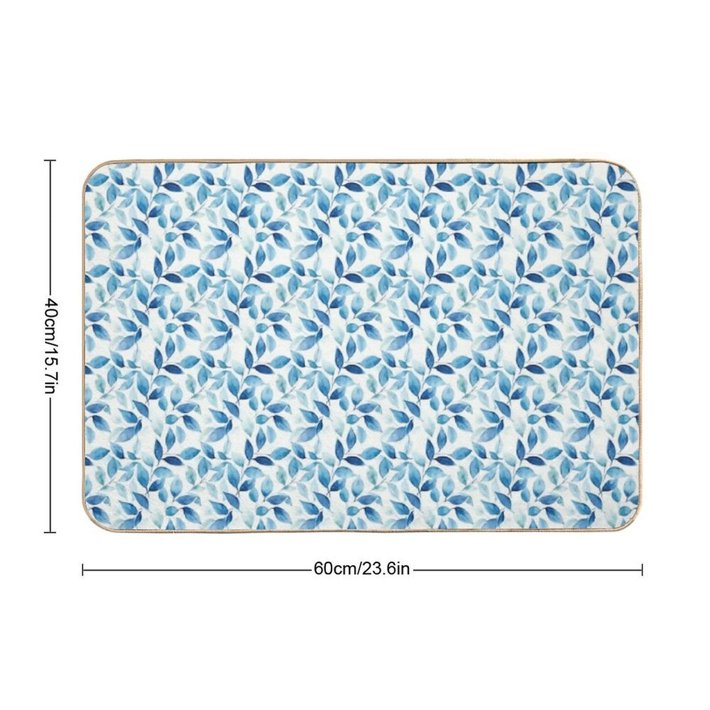 Floral Blue, Poetic Escape  Versatile Bath Mat